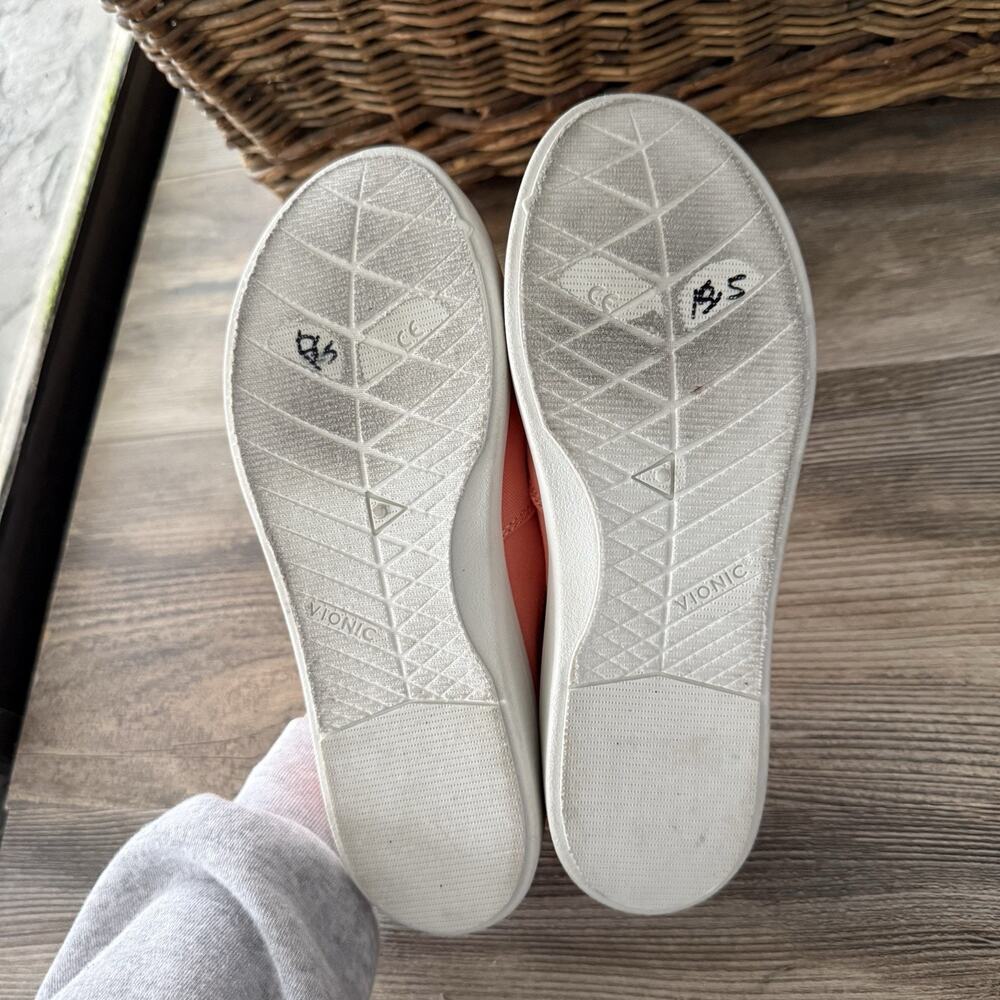 Vionic Beach Marshall Coral Pink Washable Canvas Slip-On Shoes Size 7 - Picture 5 of 6